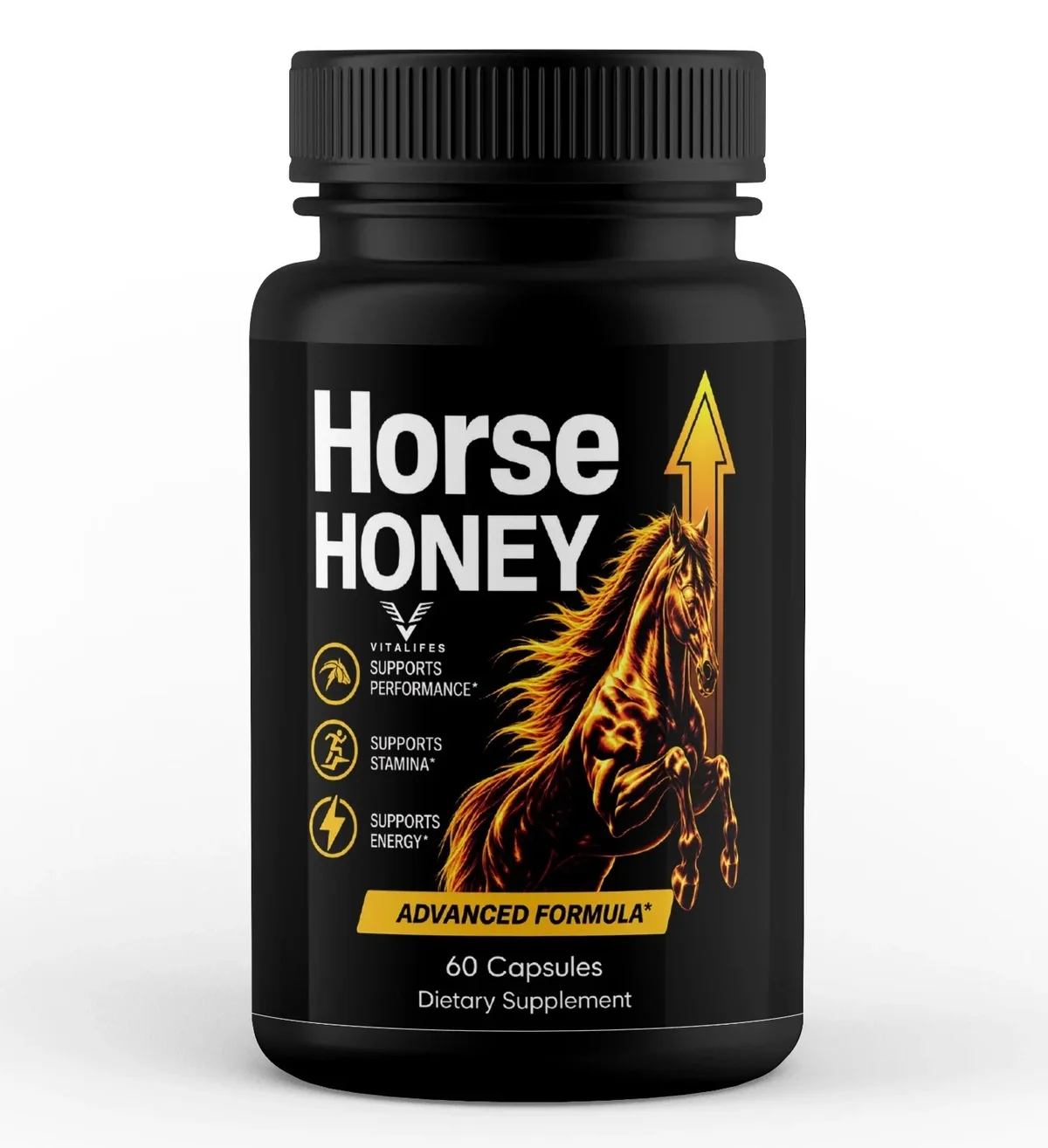 Horse Honey Capsules bottle, 60 capsules dietary supplement